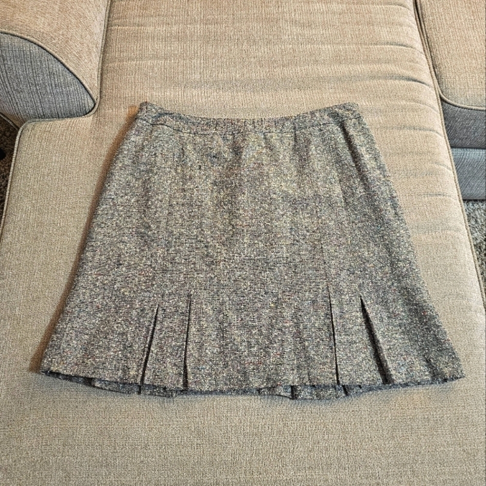 Apt. 9 Gray Black Speckled Textured Career Officr Casual Skirt Size 12